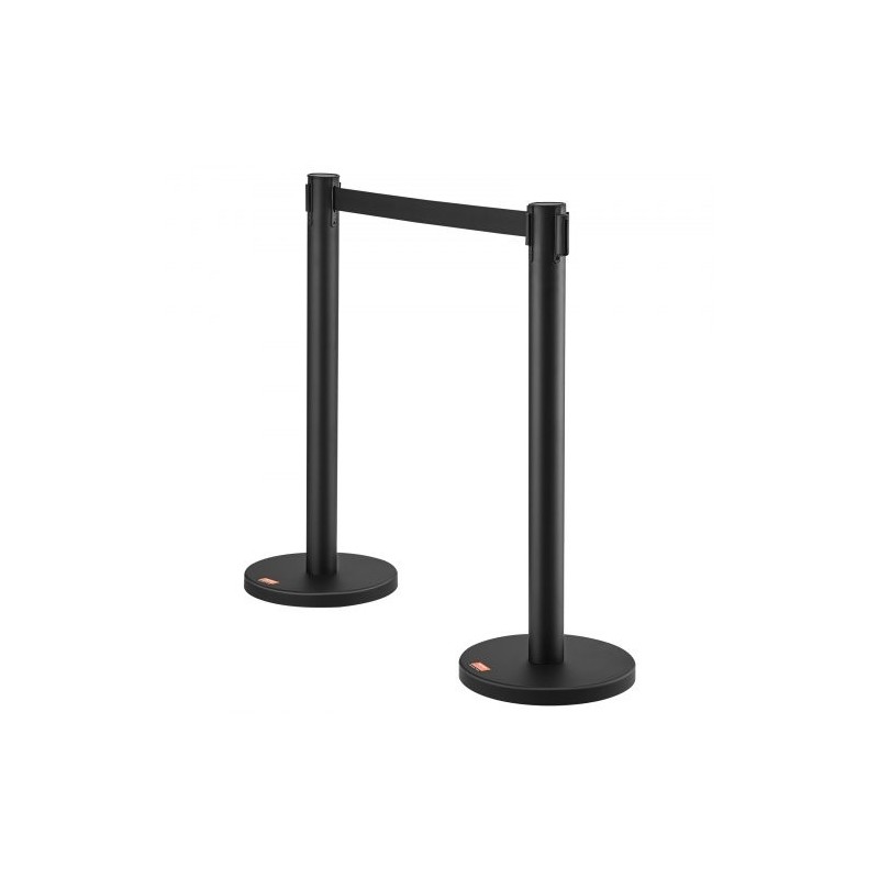 Jononohjaustolpat hiiliterästä 2 kappaletta 2 m nauha betonitäytteiset jalustat