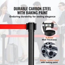 Jonojen ohjaustolpat hiiliteräspylväs betonitäytteiset jalustat 2 kpl 3,35 m punainen polyesterinauha