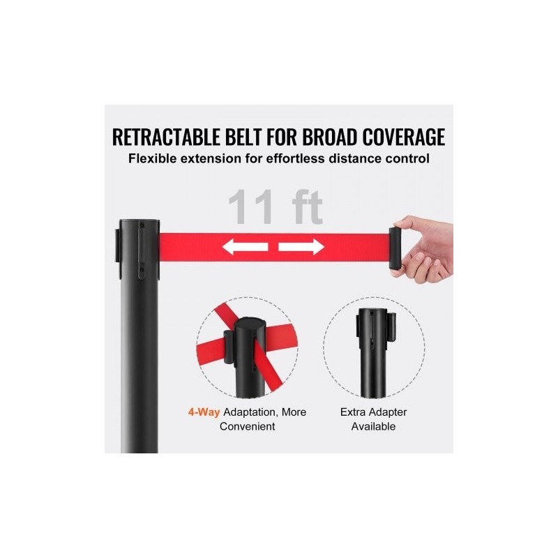 Jonojen ohjaustolpat hiiliteräspylväs betonitäytteiset jalustat 2 kpl 3,35 m punainen polyesterinauha