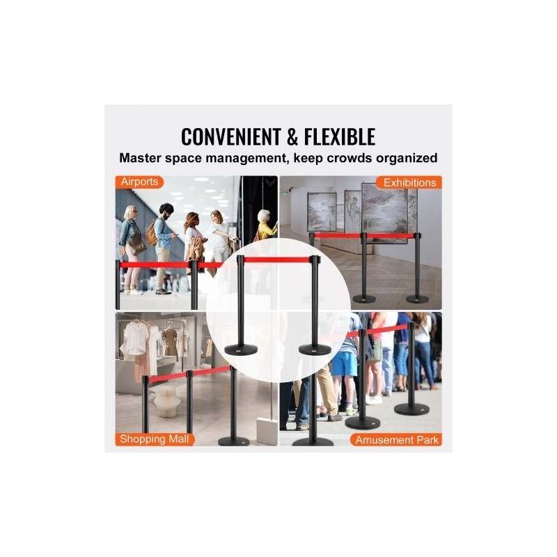 Jonojen ohjaustolpat hiiliteräspylväs betonitäytteiset jalustat 2 kpl 3,35 m punainen polyesterinauha