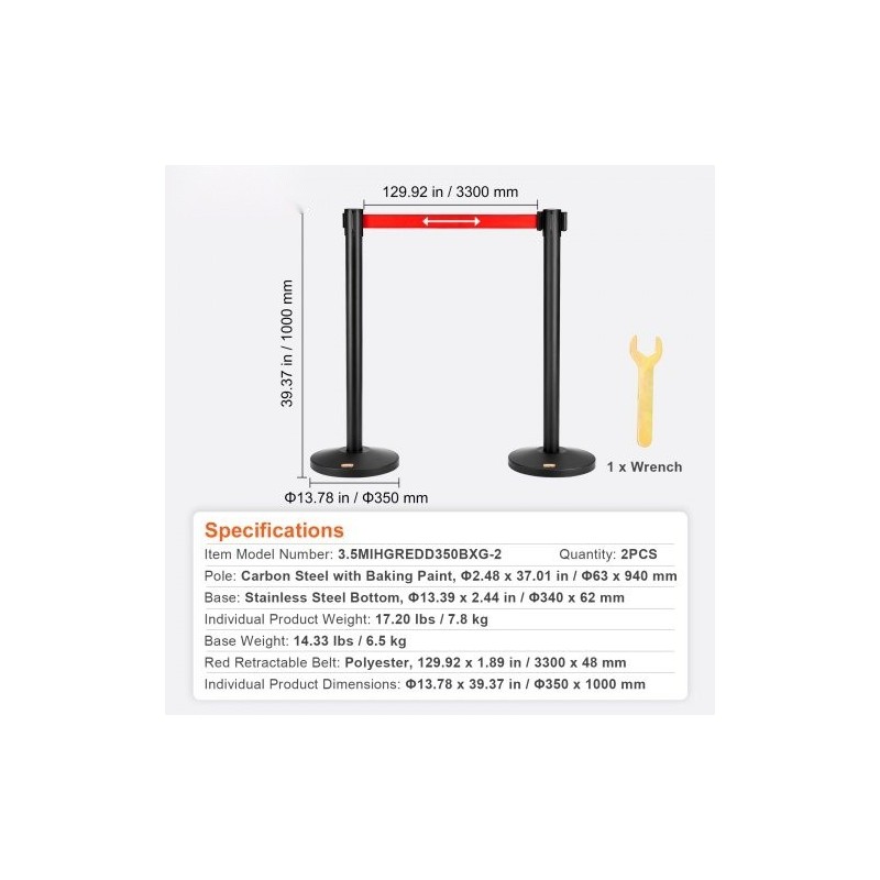 Jonojen ohjaustolpat hiiliteräspylväs betonitäytteiset jalustat 2 kpl 3,35 m punainen polyesterinauha