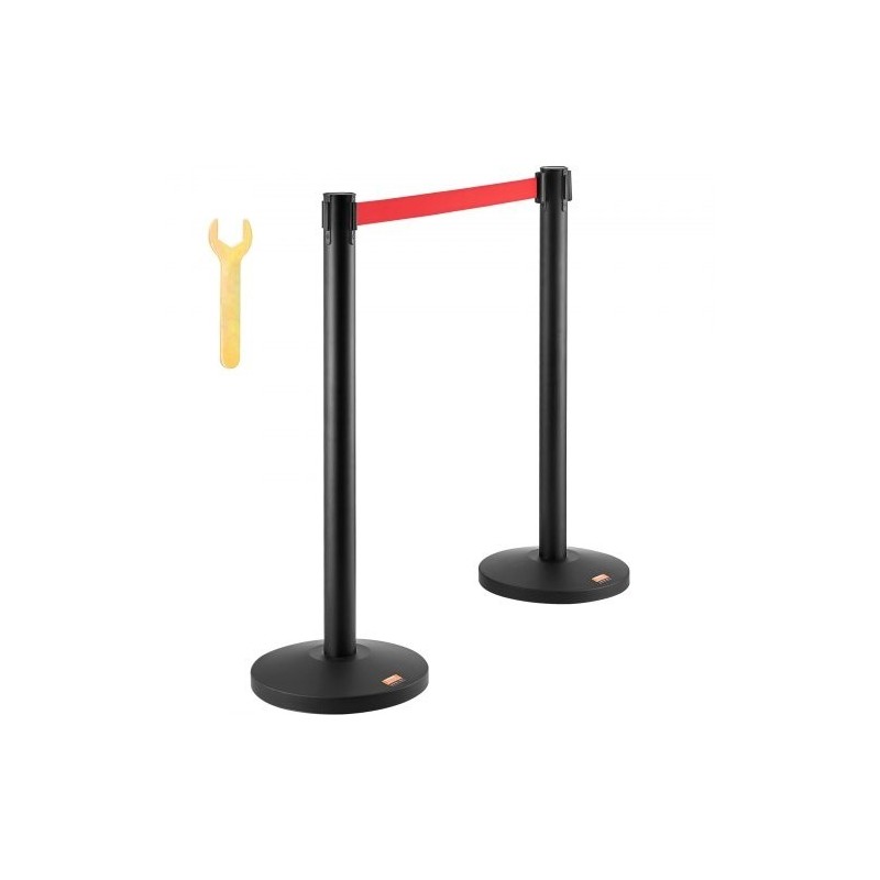 Jonojen ohjaustolpat hiiliteräspylväs betonitäytteiset jalustat 2 kpl 3,35 m punainen polyesterinauha