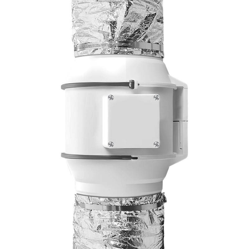 Eristetty joustava ilmanvaihtokanava halkaisija 108 mm 7,62 m kolmikerroksinen lasikuitueriste 2 kanavakiristintä