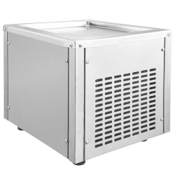 Rullajäätelökone integroidulla kompressorilla 280 x 240 mm paistopinnalla 304 ruostumatonta terästä