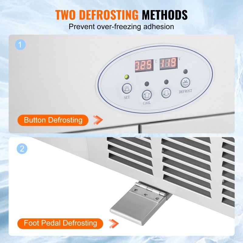 Paistettavan jäätelön rullakone 2 pannua 450x450 mm 304-ruostumatonta terästä kompressorilla ammattikäyttöön