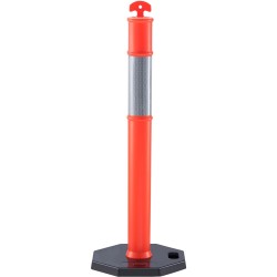 Liikenteen ohjaustolpat kumipohjalla 360 asteen heijastinnauhalla 430 x 430 mm 2 kpl