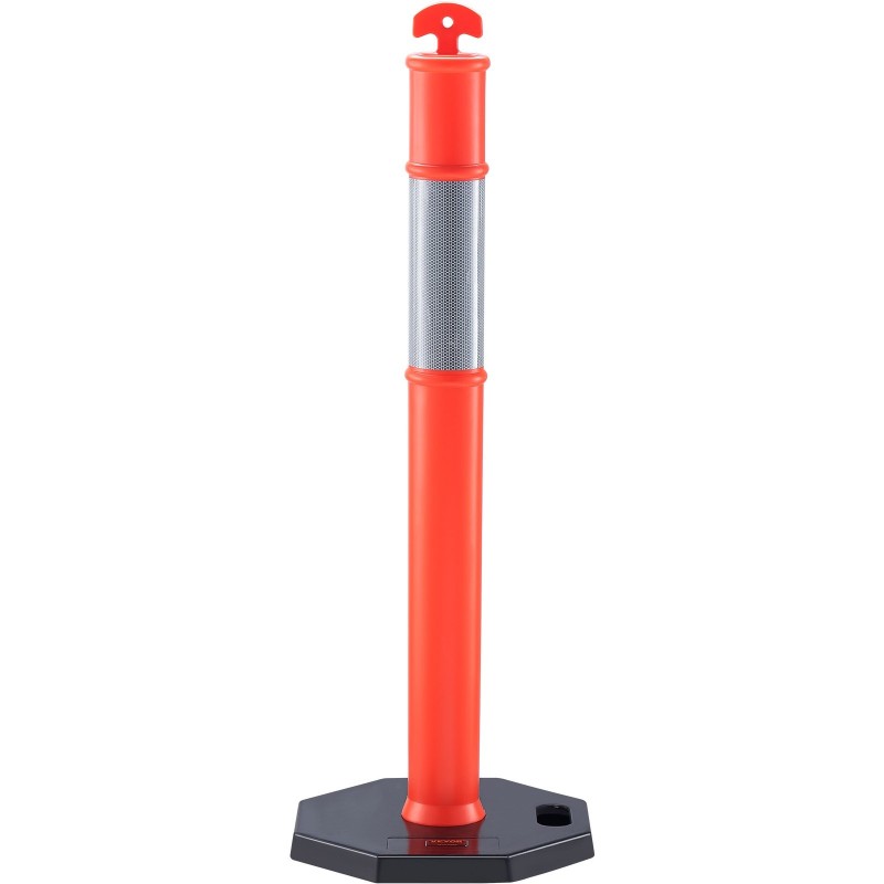 Liikenteen ohjaustolpat kumipohjalla 360 asteen heijastinnauhalla 430 x 430 mm 2 kpl