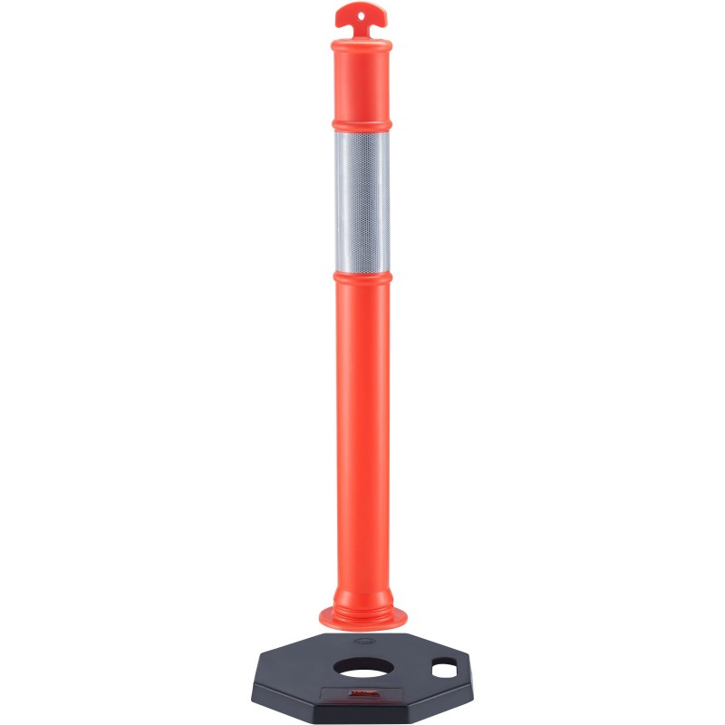 Liikenteen ohjaustolpat kumipohjalla 360 asteen heijastinnauhalla 430 x 430 mm 2 kpl