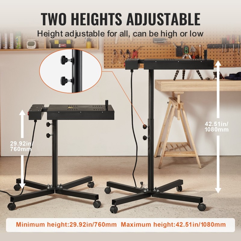 Flash-kuivain silkkipainoon 41 x 41 cm kuivausalue 1800W X-muotoinen teräsjalusta