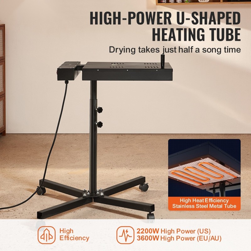 Flash-kuivain silkkipainatukseen 18 x 25 tuuman kuivausalue säädettävä lämpötila