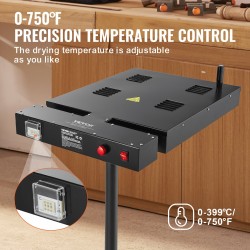 Flash-kuivain silkkipainatukseen 18 x 25 tuuman kuivausalue säädettävä lämpötila