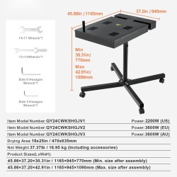 Flash-kuivain silkkipainatukseen 18 x 25 tuuman kuivausalue säädettävä lämpötila