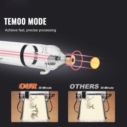 CO2-lasiputki 100 watin 1450 millimetriä 80 millimetriä borosilikaattilasi metallipää esikytketyt johdot