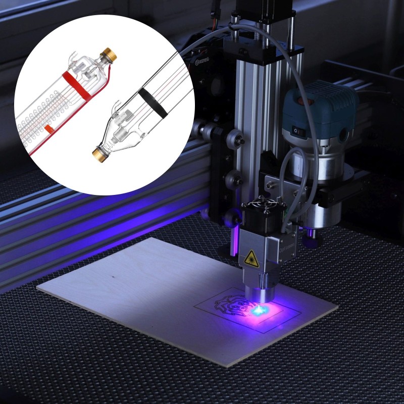 CO2-lasputki 130 watin 1650 mm 80 mm borosilikaattilasi esiasennetut johdot