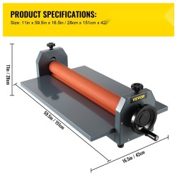Kylmälaminointikone käsikäyttöinen rautarunko 1280 mm silikonirullat 17 mm