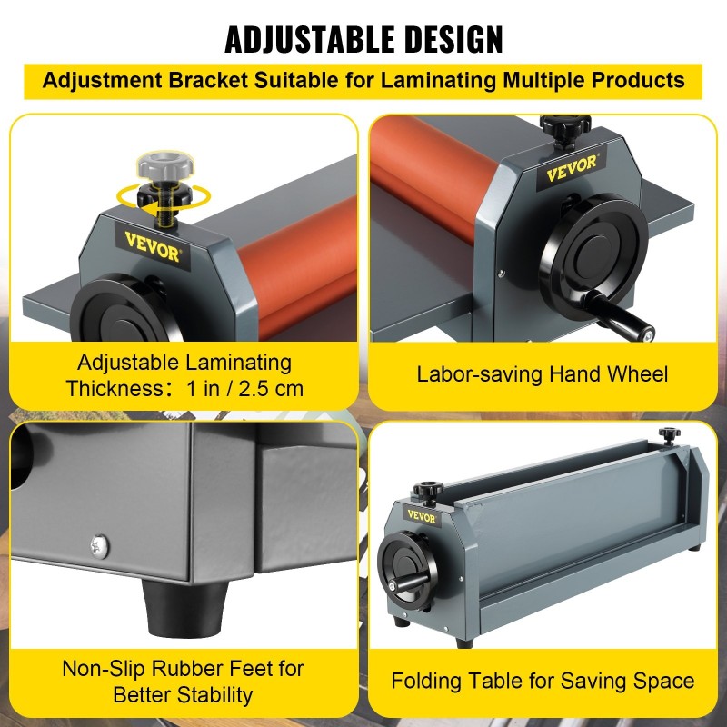 Kylmälaminointikone rautarunko 980 mm manuaalinen silikonitelat 25 mm laminointipaksuus