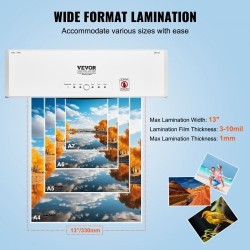 Laminointilaite kolmetoista tuuman nelirullainen kaksitoiminen kuuma ja kylmä