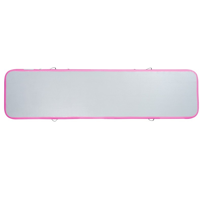 Ilmatäytteinen PVC-voimistelumatto 4-metrinen pinkki 600W sähköpumpulla sisä- ja ulkokäyttöön