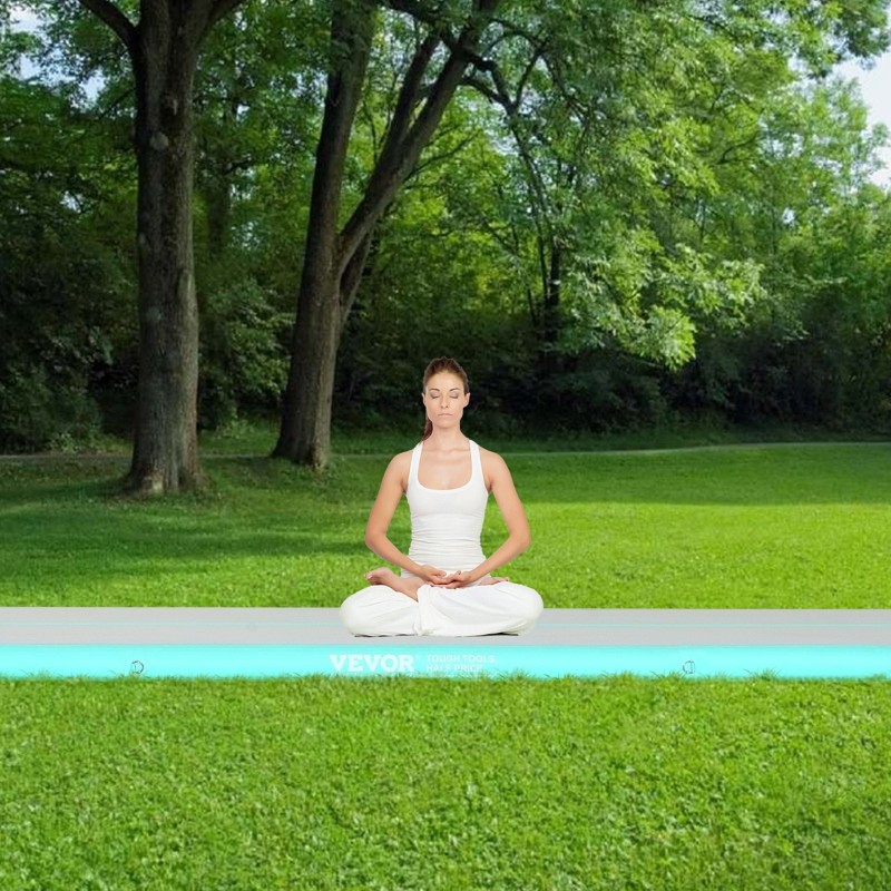 Ilmatäytteinen voimistelumatto PVC 4,9 m 101 cm 10 cm sähköpumpulla