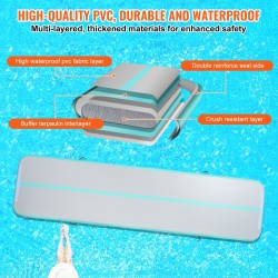 Ilmatäytteinen PVC-pressusta voimistelumatto 4 m 3980x1010x100 mm sisältää sähköpumpun