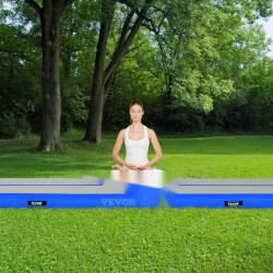 Ilmatäytteinen voimistelumatto PVC-materiaalista 3000x1010x100 mm sininen sähköpumpulla ja säilytyslaukulla