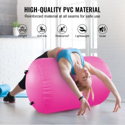 Täytettävä ilmarulla volttipatja PVC-muovi 600x1230 mm 600 watin sähköpumpulla vaaleanpunainen