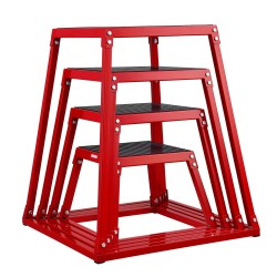 Plyoboxi teräksinen pinottava neljä kokoa 12 18 24 30 tuumaa 227 kg