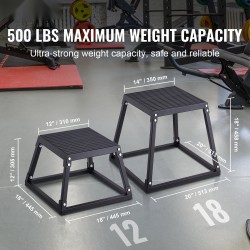 Teräksinen plyoboxi 18 tuumaa silikonikansi kantavuus 227 kg musta