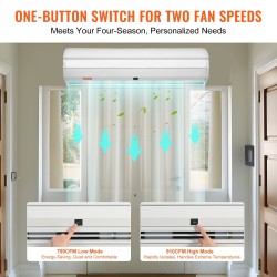 Seinäasennettava 0,9 m ilmaverho kaksinopeuksinen 900–1528 m³/h