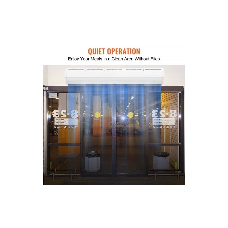 Ilmasuoja 1,5 m sisäkäyttöön seinälle asennettava ilman lämmitystä 2 nopeutta 2547 m³/h