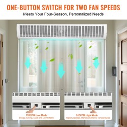 Ilmaverho seinäasennettava 1500 millimetriä lämmittämätön kaksi nopeutta 3566 kuutiometriä tunnissa valkoinen