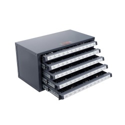 Poranteräkaappi 0,8 mm kylmävalssattu teräs 5 laatikkoa 60 lokeroa kokomerkinnöillä pinottava