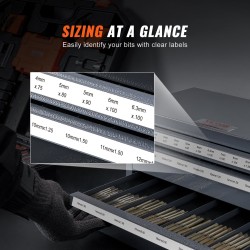 Kierretappikaappi kylmävalssattua terästä 3 laatikkoa 29 lokeroa 3–24 mm pinottava