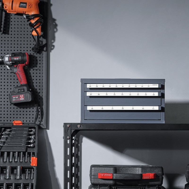 Poranteräkaappi kylmävalssattu Q235 teräs 0,8 mm 3 vetolaatikkoa 27 lokeroa