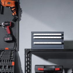 Päätyjyrsinten kolmilaatikkoinen teräskaappi 29 lokeroa 1/8–1 tuuman kokoluokalle