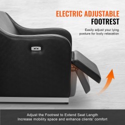 Hiustenpesutuoli keraamisella pesualtaalla sähköisellä jalkatuella ja PU-verhoilulla 300 kg kantavuus