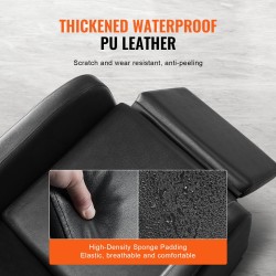 Hiustenpesutuoli keraamisella pesualtaalla sähköisellä jalkatuella ja PU-verhoilulla 300 kg kantavuus