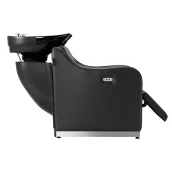 Hiustenpesutuoli keraamisella pesualtaalla sähköisellä jalkatuella ja PU-verhoilulla 300 kg kantavuus