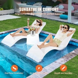 Allastuolit PE-muovia 2 kappaletta täytettävät sopivat matalaan altaaseen 200 kg kantavuus