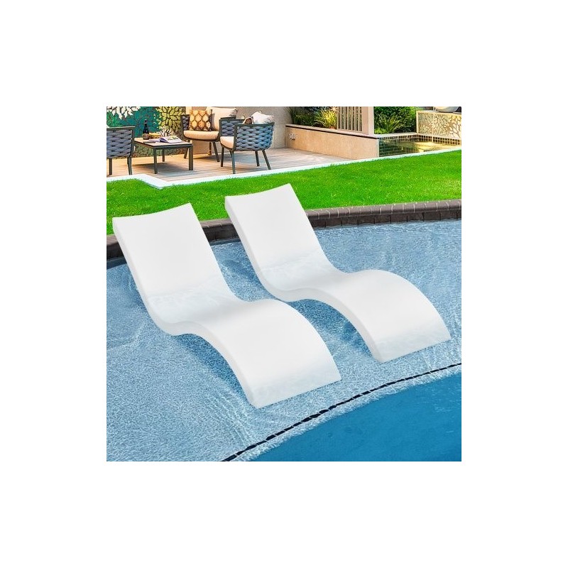 Allastuolit PE-muovia 2 kappaletta täytettävät sopivat matalaan altaaseen 200 kg kantavuus