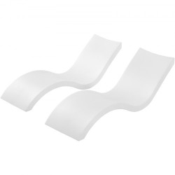 Allastuolit PE-muovia 2 kappaletta täytettävät sopivat matalaan altaaseen 200 kg kantavuus