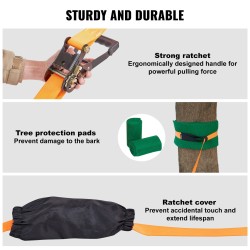 Tasapainoliinasetti 18,3 m kaksilinjainen oranssi puunsuojilla käsiharjoittimella ja kantolaukulla