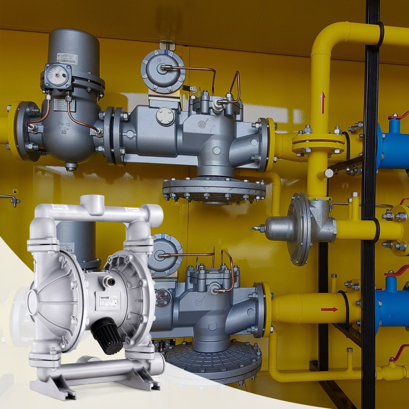 Ilmakäyttöinen kaksikalvopumppu alumiiniseosrunko PTFE-kalvot 1,5 tuuman liitännät kaksi ylimääräistä kalvoa