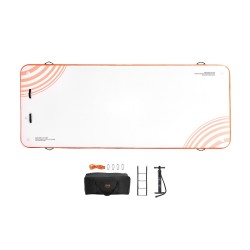 Ilmatäytteinen PVC-harjattu liukumaton laituri 4,57 x 1,82 m irrotettavalla tikkaalla