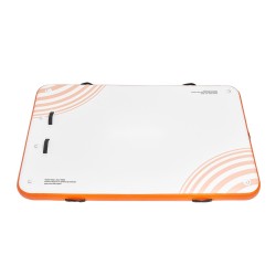 Ilmatäytteinen PVC kelluva laiturialusta 2 43 x 1 52 m liukuestepintainen irrotettavalla tikkaalla