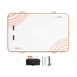 Ilmatäytteinen PVC-kelluva laiturialusta 2,43 x 1,52 m liukuestepintainen irrotettavalla tikkaalla