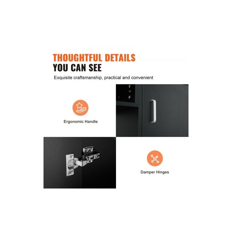 Manikyyri ja meikkipöytä asetonia kestävä lasitaso kolme kaappia kahdeksan metallijalkaa rannetuki musta