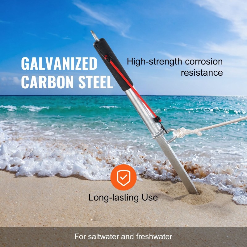 Hiekkapiikki ankkuri galvanoitu hiiliteräs 985 mm itseiskyttävä mataliin vesiin