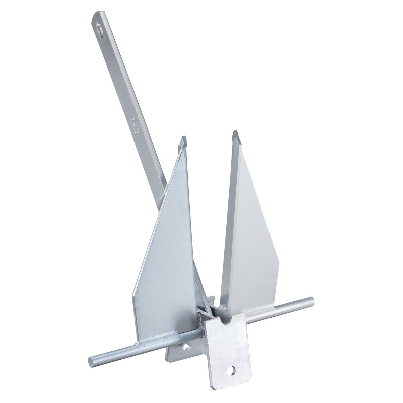 Fluke-ankkurisarja kuumasinkitty hiiliteräs 6kg 2,4m ketju 30,8m köysi pienille veneille