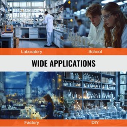 Laboratorioteline ja puristimet ruostumattomasta teräksestä valurautaisella jalustalla 59,9 cm tangolla